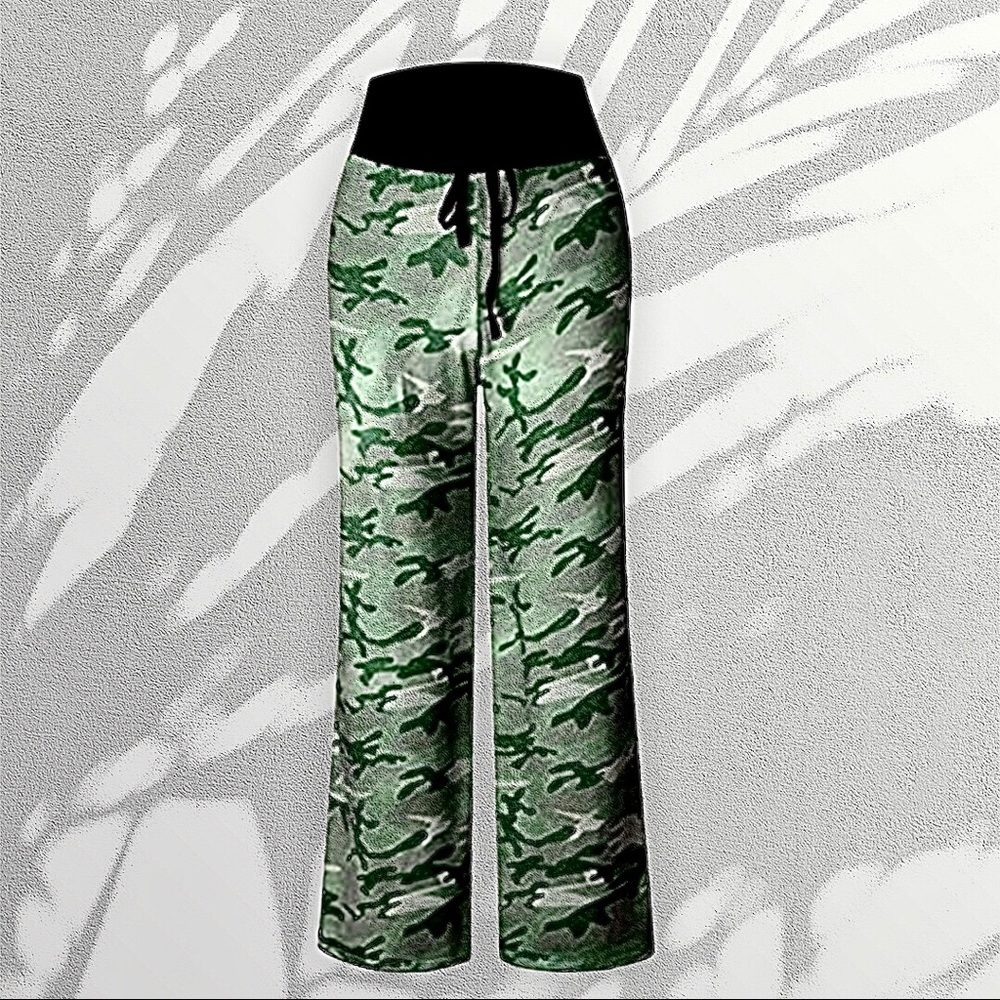 New camouflage wide leg lounge/palazzo pants - Picture 11 of 11